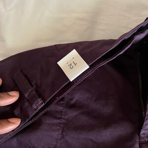 Dark Purple Cotton Shorts